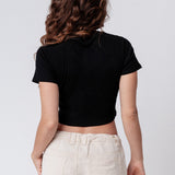Penninger Blutwurz | Besticktes Bio Baumwoll Cropped T-Shirt