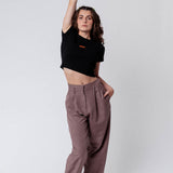 Spritz Signature | Besticktes Bio Baumwoll Cropped T-Shirt