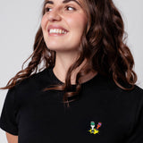 Little Knocker | Camiseta bordada de algodón orgánico para mujer