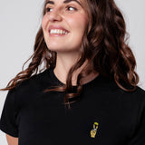 Chupito de Tequila | Camiseta bordada de algodón orgánico para mujer
