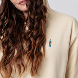 Kuemmerling Peppermint | Sudadera con capucha de algodón orgánico bordada para mujer
