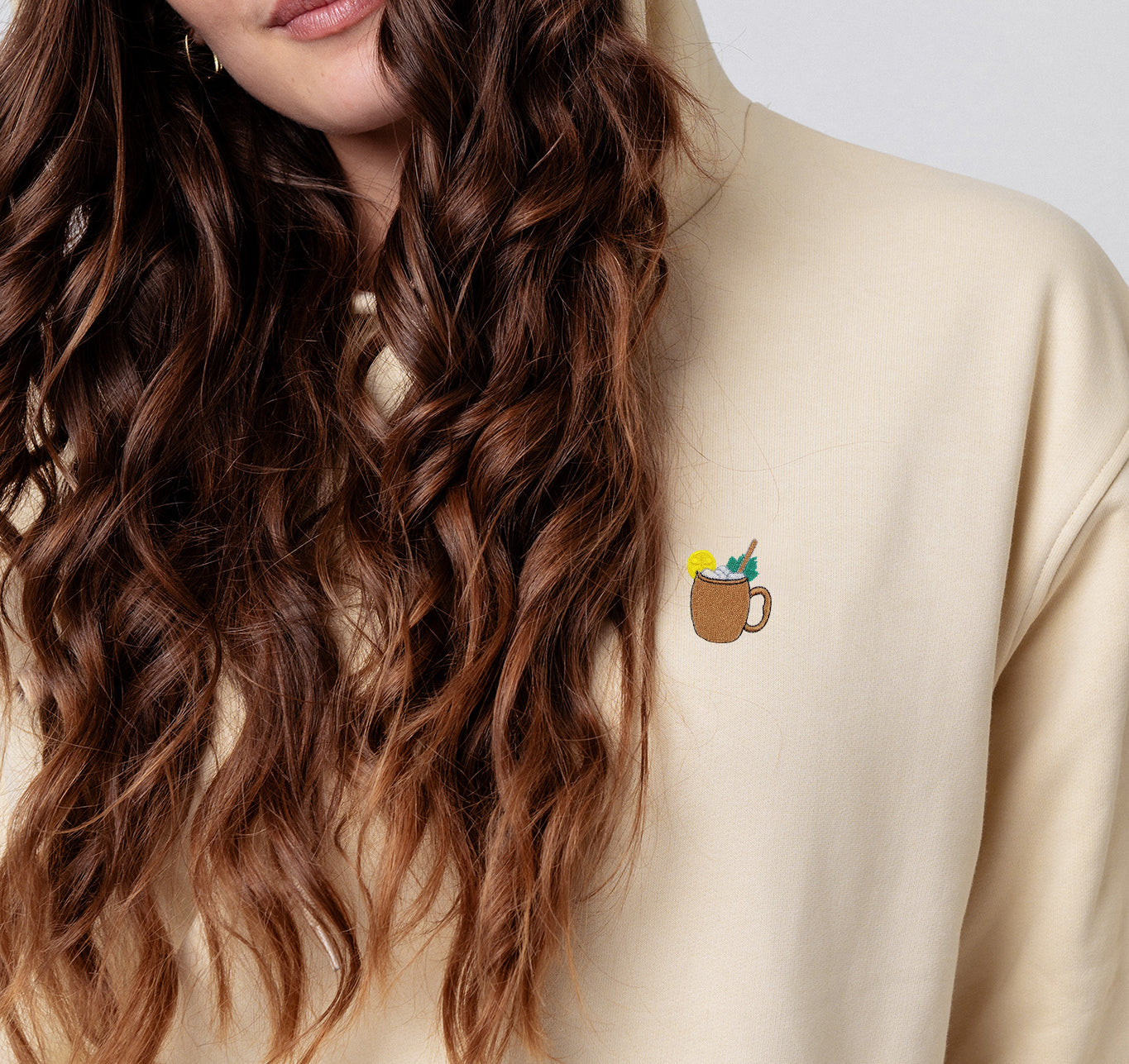 Moscow Mule | Sudadera bordada con capucha de algodón orgánico para mujer