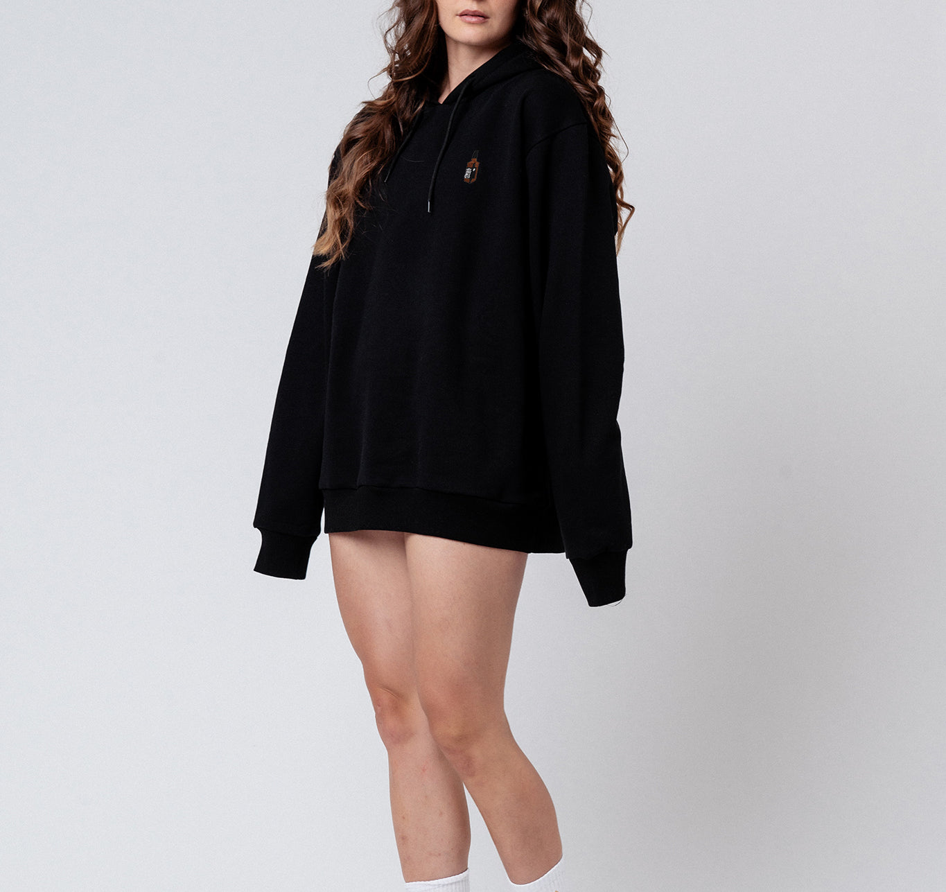 Whisky | Sudadera bordada con capucha de algodón orgánico para mujer