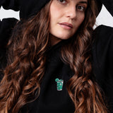 Mojito | Sudadera bordada con capucha de algodón orgánico para mujer