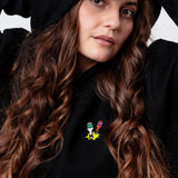 Little Knocker | Sudadera con capucha bordada de algodón orgánico para mujer