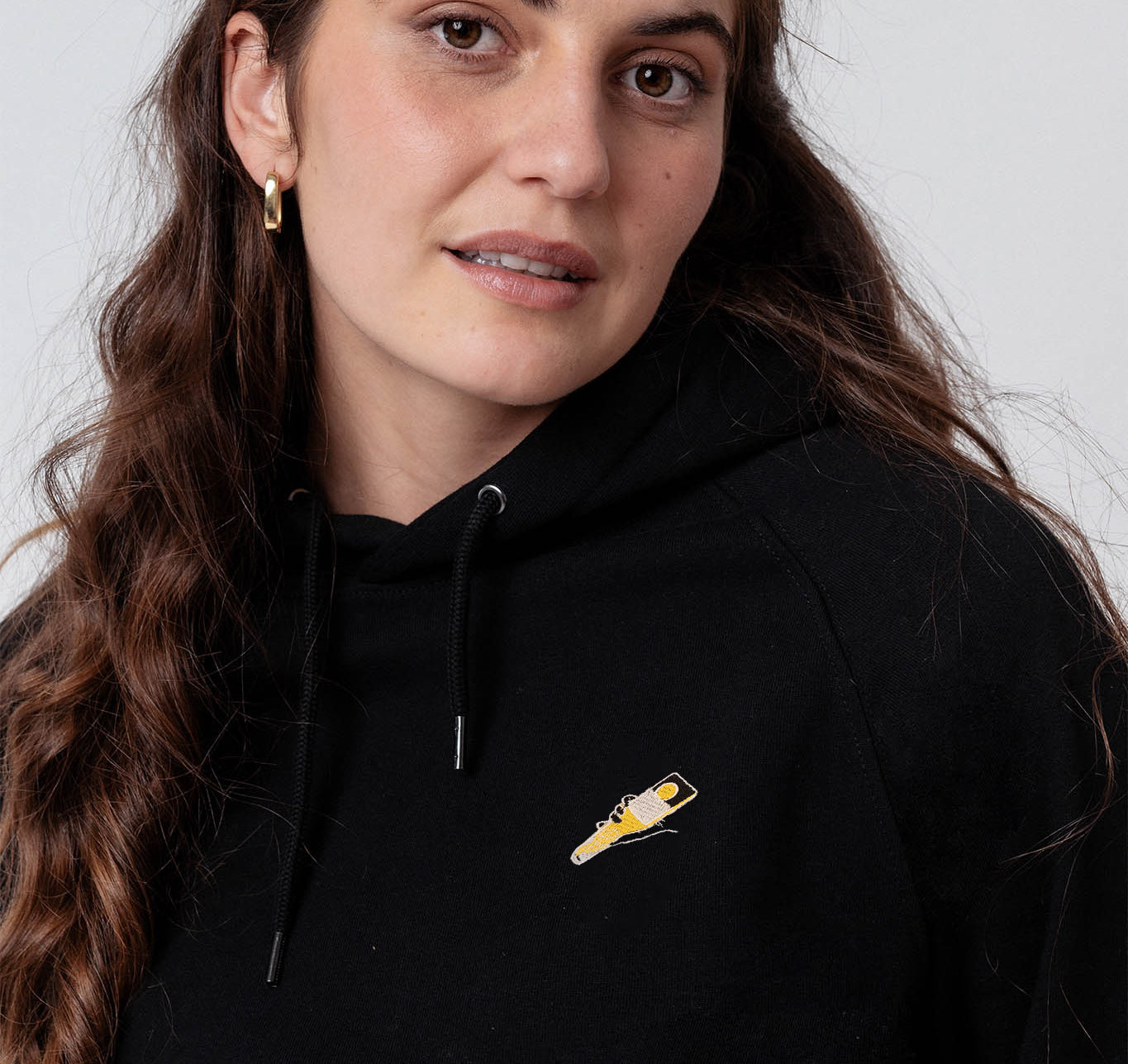 Tornado | Sudadera bordada con capucha de algodón orgánico para mujer