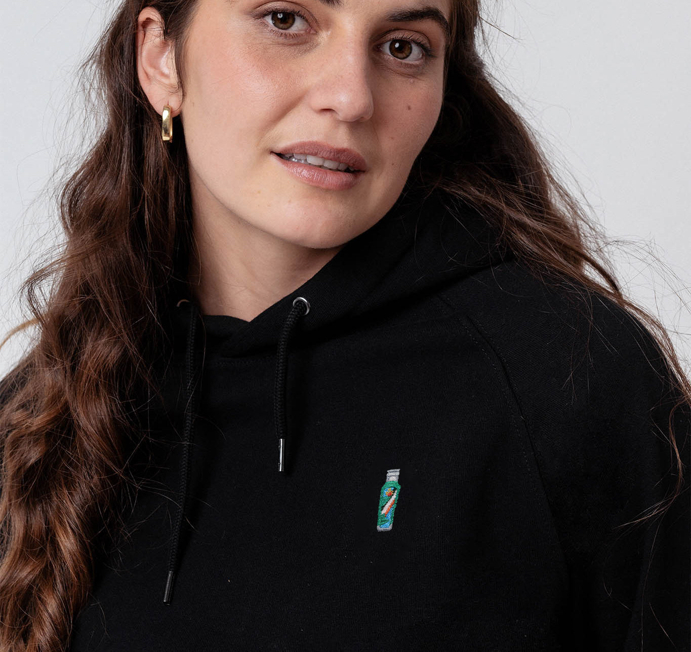 Kuemmerling Peppermint | Sudadera con capucha de algodón orgánico bordada para mujer