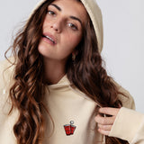 Beerpong | Sudadera bordada con capucha de algodón orgánico para mujer