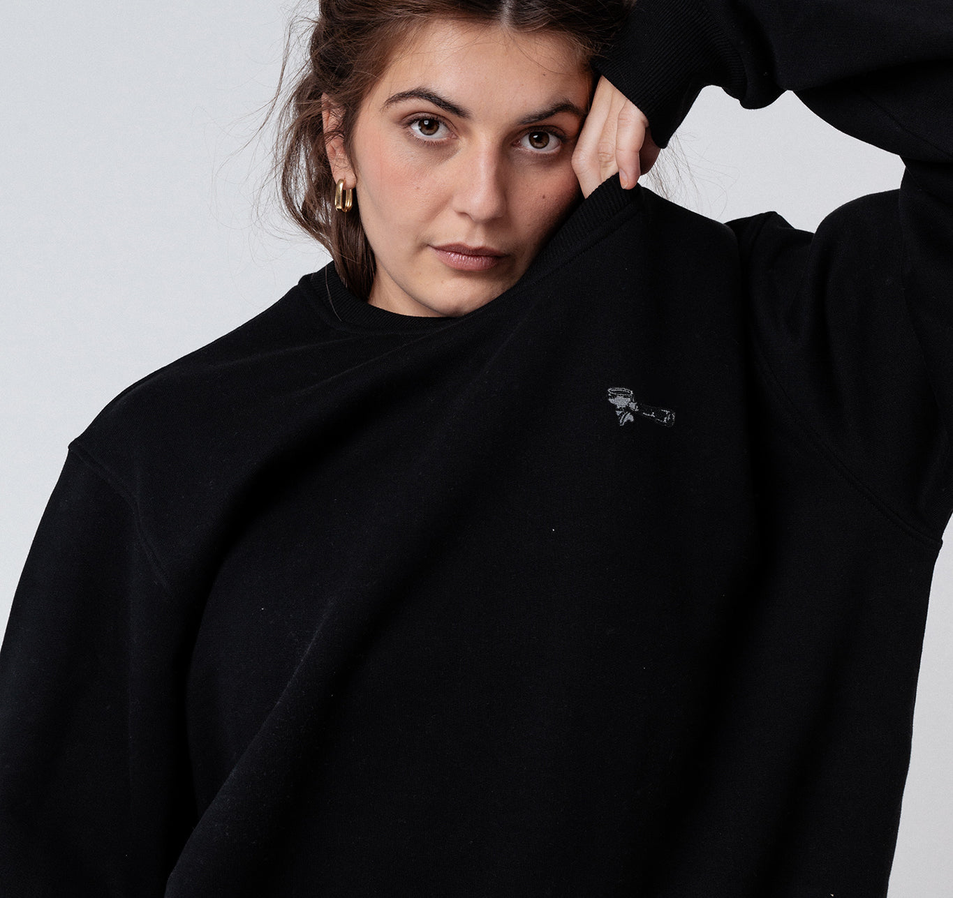 Siebträger | Bestickter Bio-Baumwoll Frauen Pullover