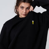 Weißbier | Bestickter Bio-Baumwoll Unisex Pullover
