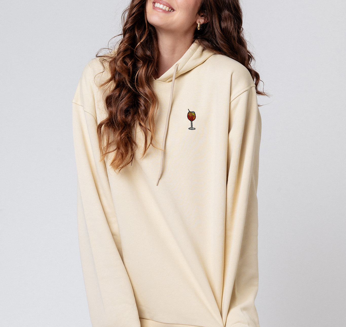 Spritz | Sudadera bordada con capucha de algodón orgánico para mujer