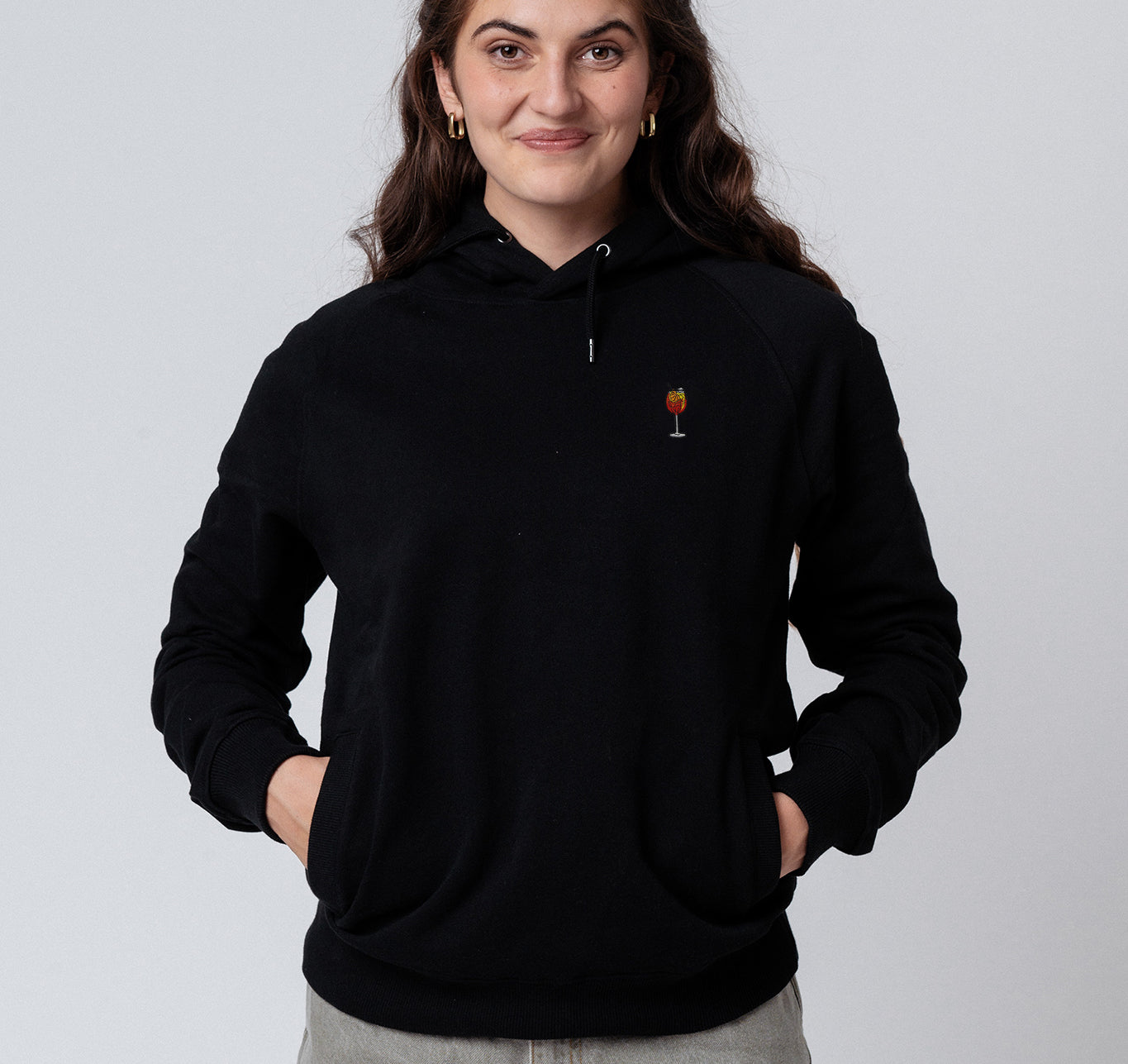 Spritz | Sudadera bordada con capucha de algodón orgánico para mujer