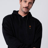 Spritz | Sudadera bordada con capucha de algodón orgánico para hombre