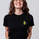 Maßkrug | Besticktes Bio Baumwoll Frauen T-Shirt