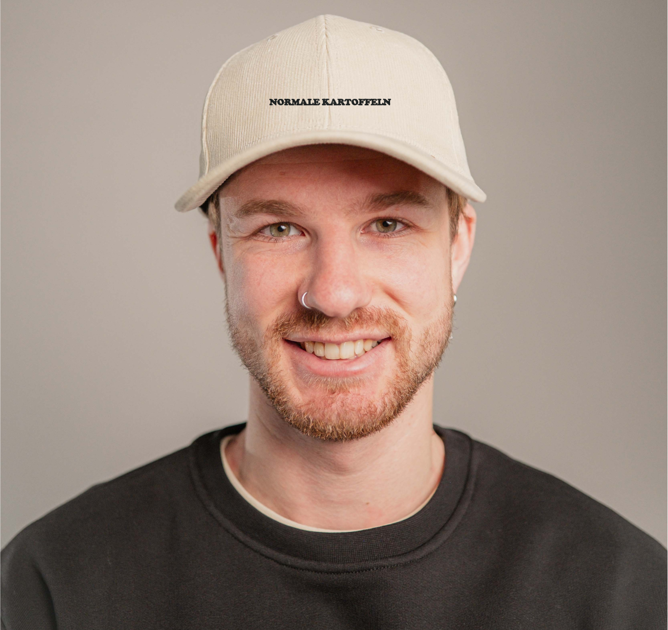 Normale Kartoffel | Bestickte Bio Baumwoll Cord Cap