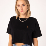 Dönerspieß | Besticktes Bio Baumwoll Cropped T-Shirt