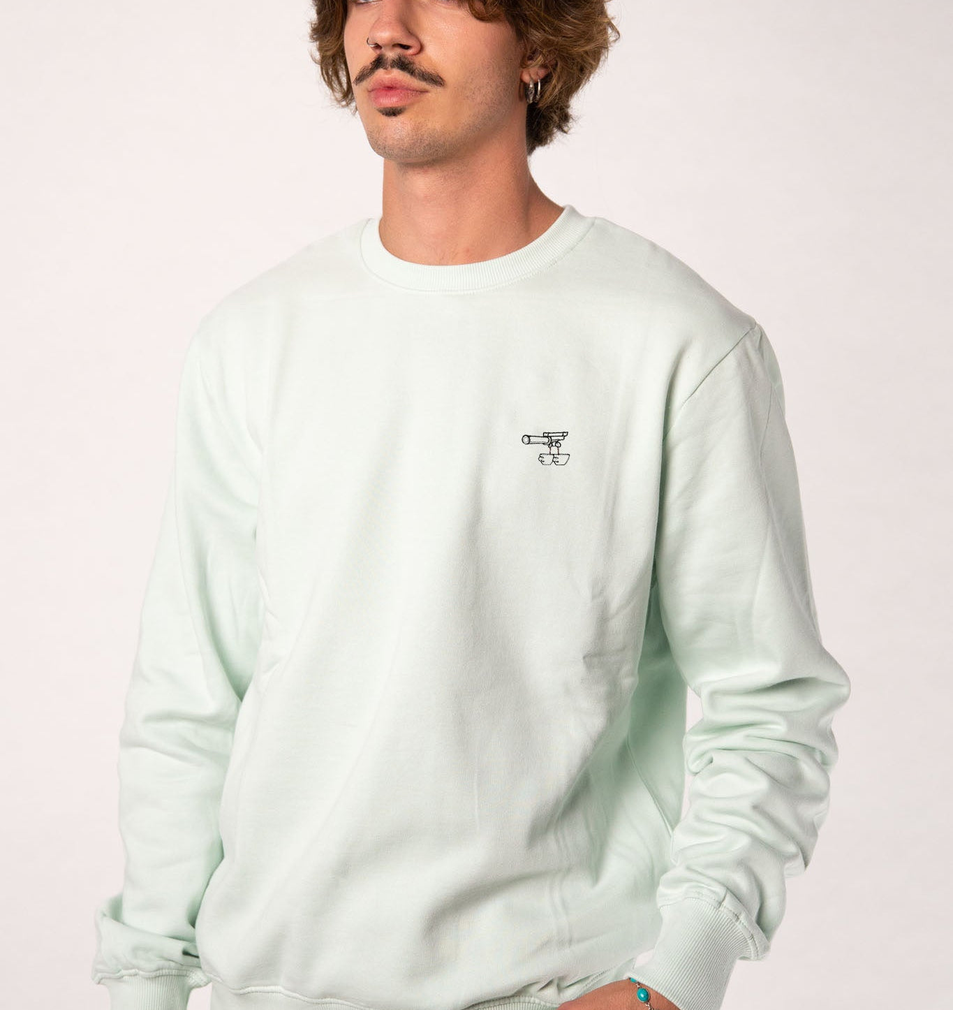 Due Caffè | Bestickter Bio-Baumwoll Unisex Pullover