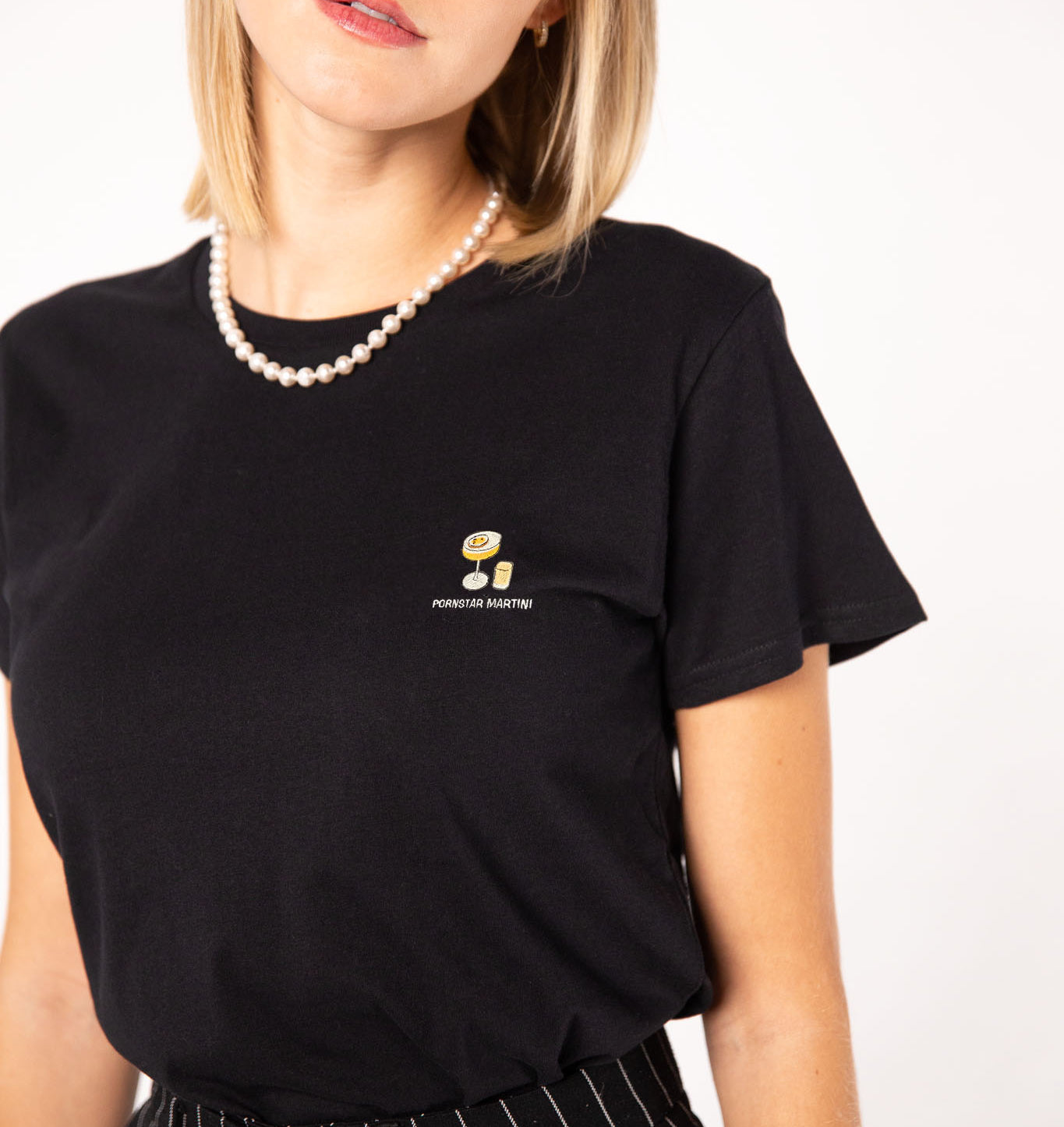 TAILORED TASTES Pornstar Martini | Besticktes Frauen Bio Baumwoll T-Shirt