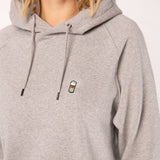 Latte Macchiato| Bestickter Organic Bio Baumwoll Frauen Hoodie