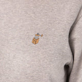Kaffeemühle | Bestickter Bio-Baumwoll Frauen Pullover