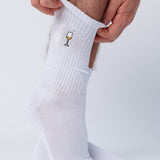 Vino blanco | Calcetines de algodón orgánico bordados