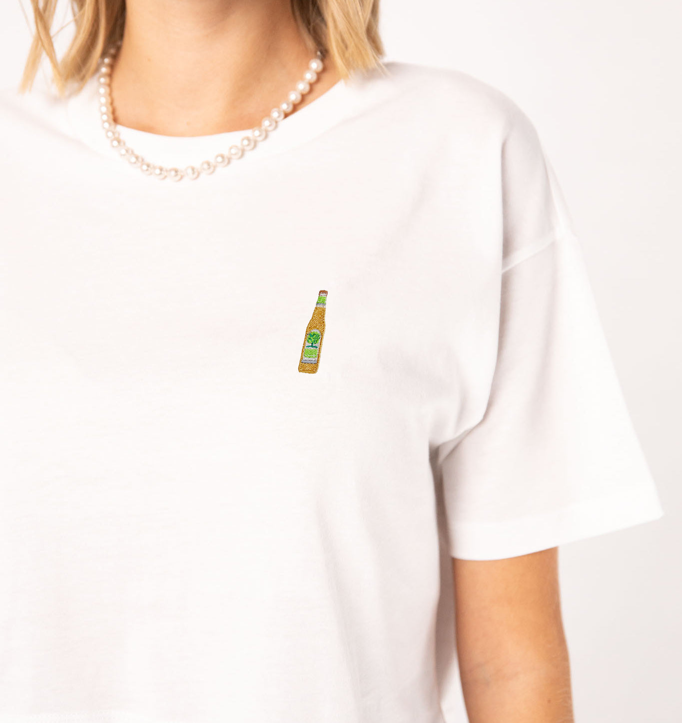 Somersby Apple | Besticktes Bio Baumwoll Cropped T-Shirt