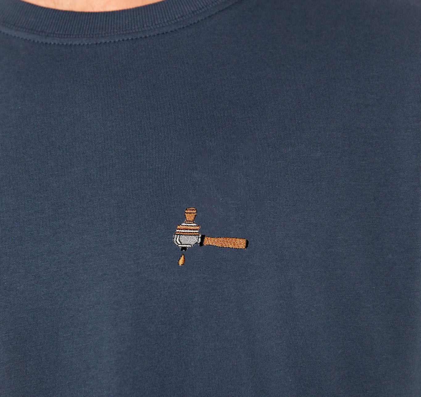 Soporte para tamiz y pisón | Camiseta de algodón orgánico bordada