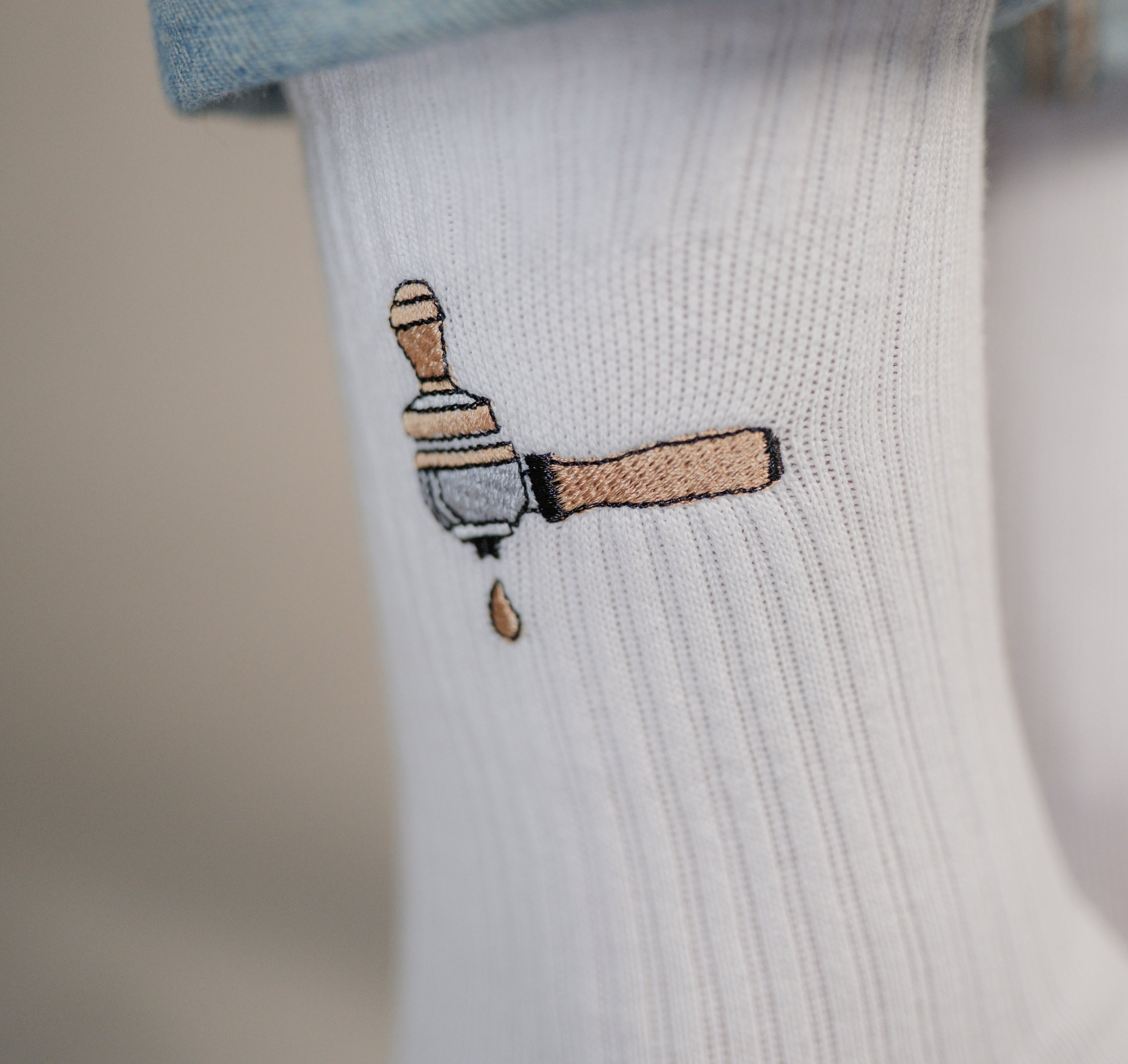 Serigrafía y manipulación | Calcetines de algodón orgánico bordados