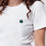 Sushi Maki | Besticktes Bio Baumwoll Cropped T-Shirt