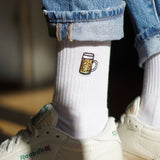 Jarra de Cerveza | Calcetines de algodón orgánico bordados
