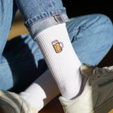 Jarra de Cerveza | Calcetines de algodón orgánico bordados