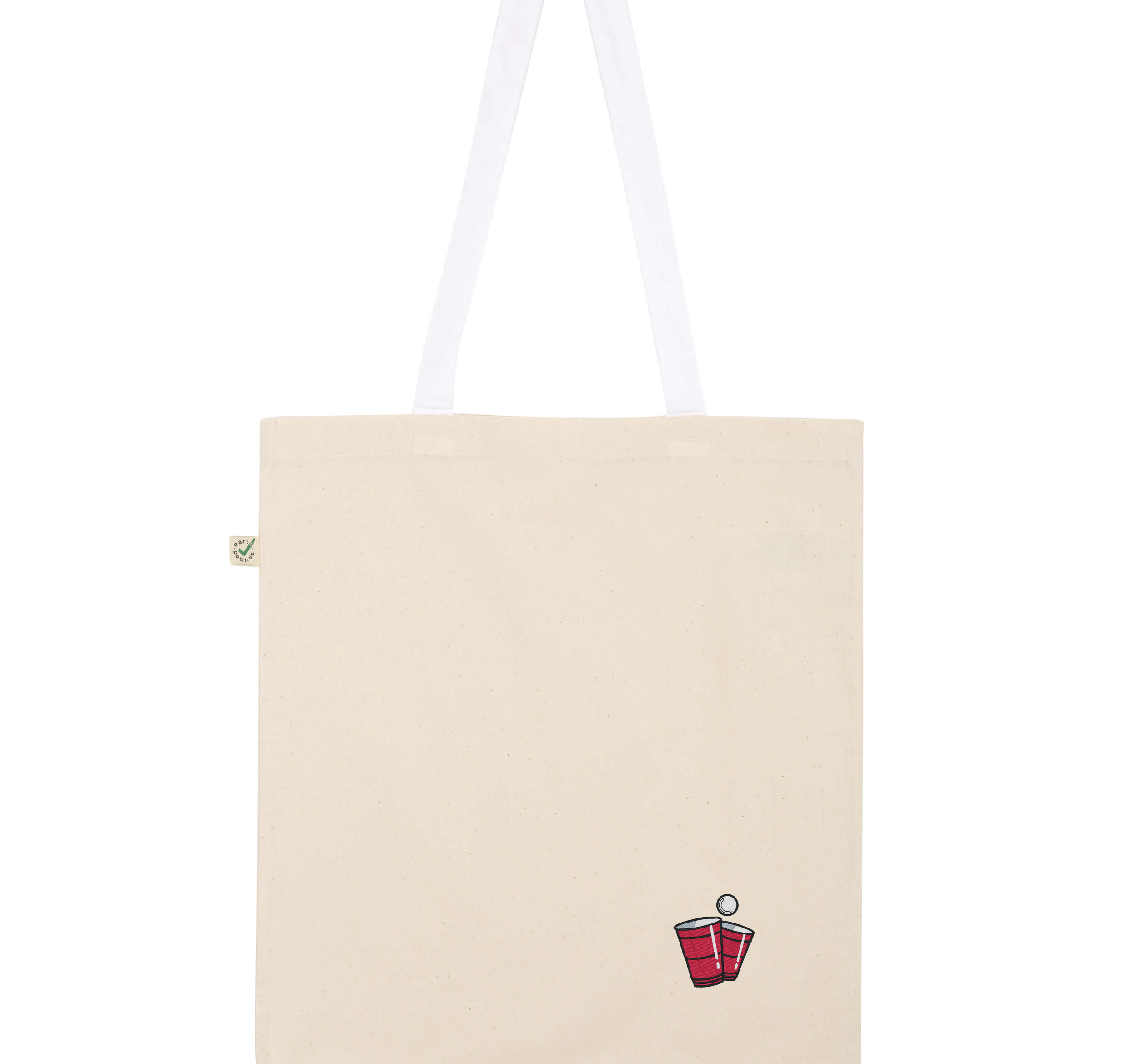 Beerpong | Bolsa bordada de algodón orgánico