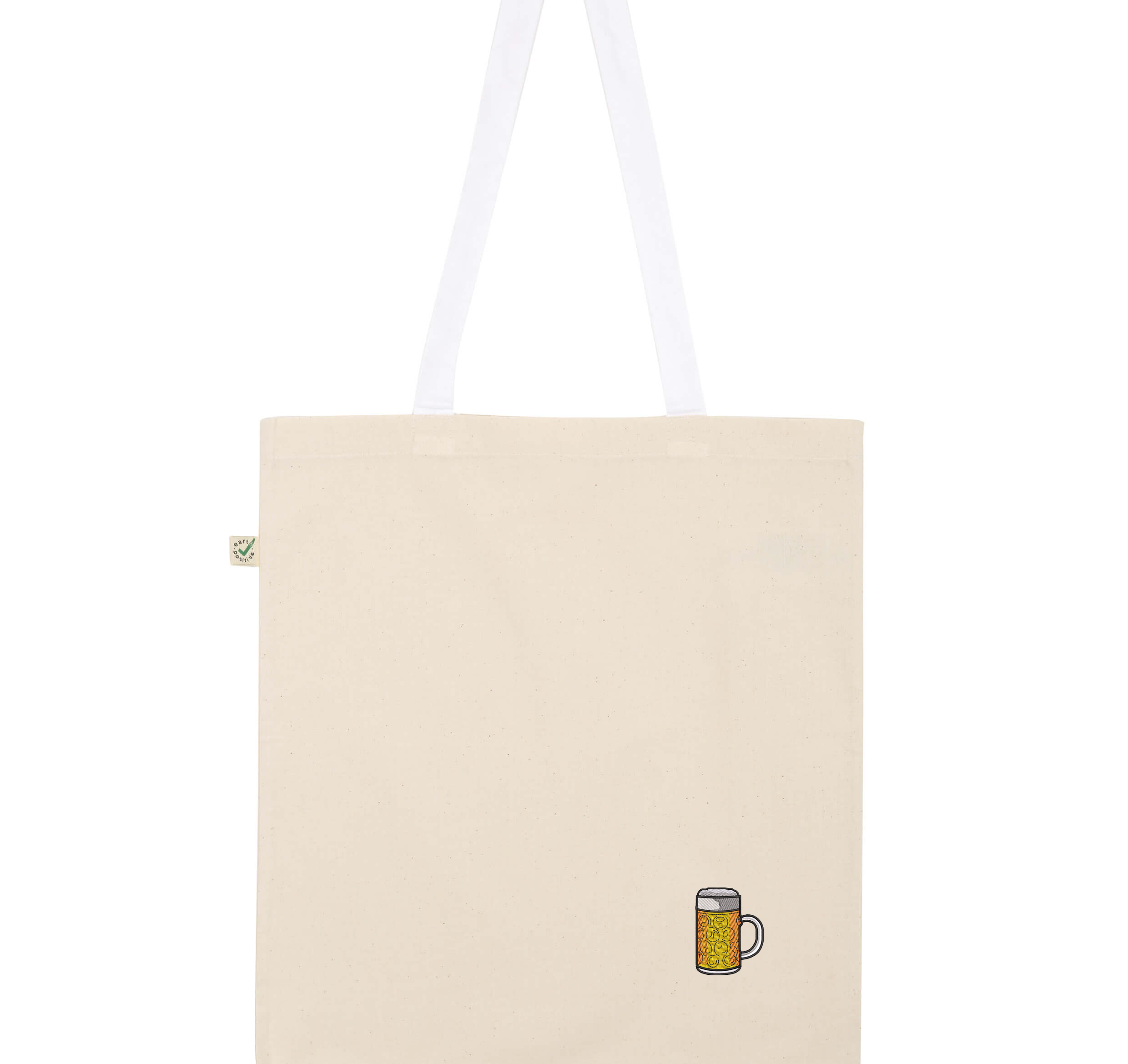 Jarra de Cerveza | Bolsa bordada de algodón orgánico