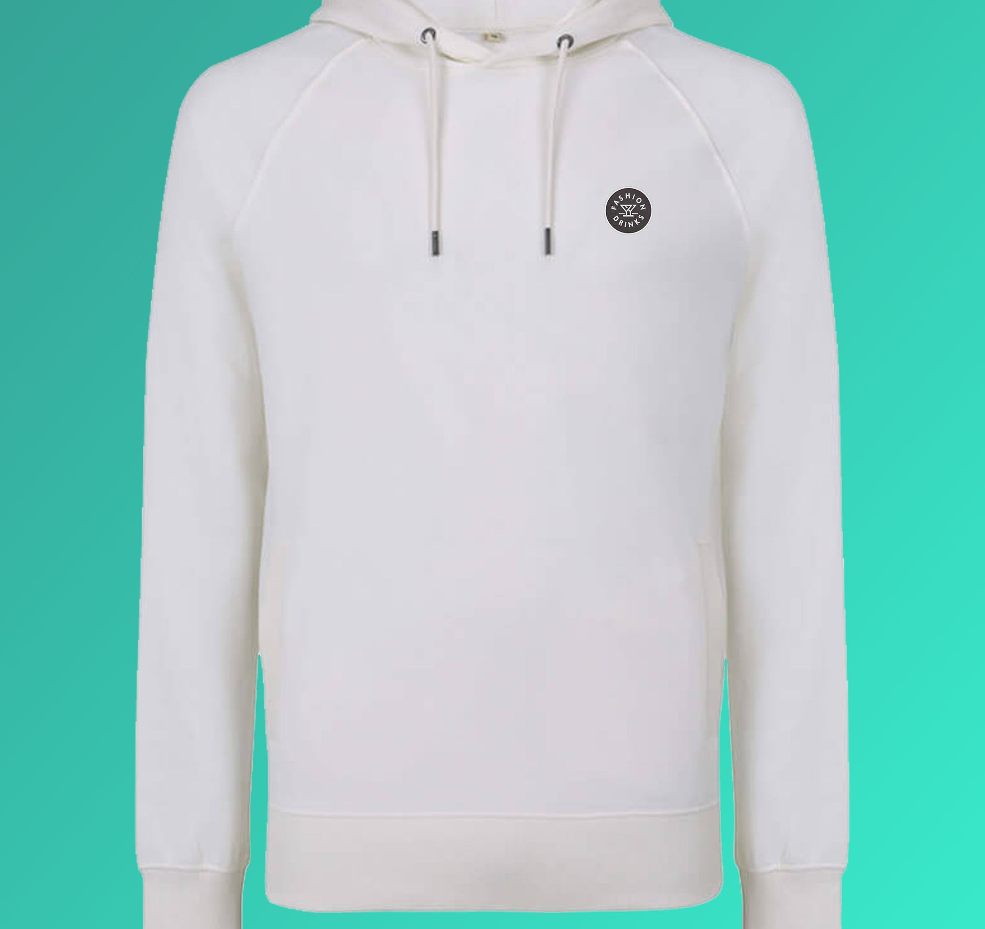 Fashion Drinks | Sudadera con capucha de algodón orgánico bordada para hombre