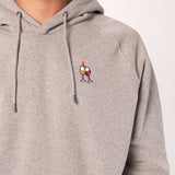 Wein Duett | Sudadera bordada con capucha de algodón orgánico para hombre