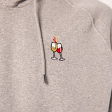 Wein Duett | Sudadera bordada con capucha de algodón orgánico para hombre