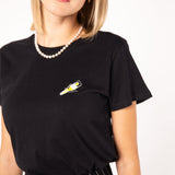 Tornado | Camiseta bordada de algodón orgánico para mujer