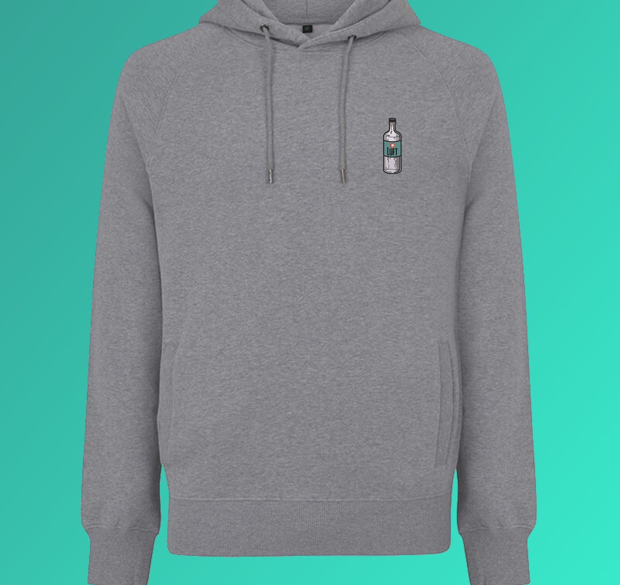 Luft | Sudadera bordada con capucha de algodón orgánico para hombre