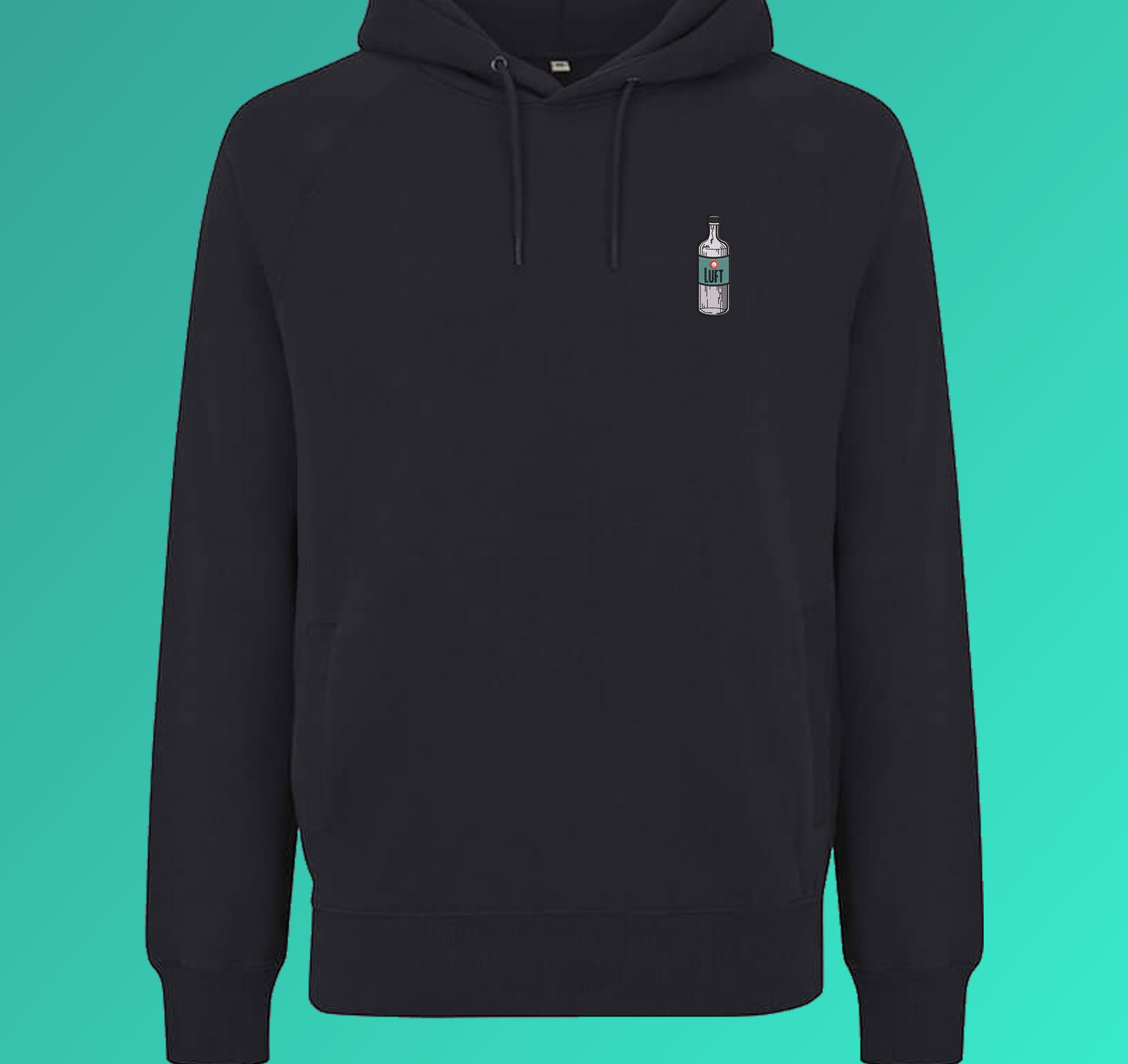 Luft | Sudadera bordada con capucha de algodón orgánico para hombre