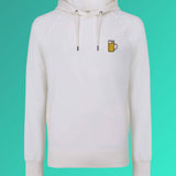 Jarra de Cerveza | Sudadera bordada con capucha de algodón orgánico para hombre