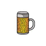 Jarra de Cerveza | Sudadera bordada con capucha de algodón orgánico para hombre
