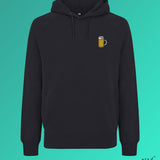 Jarra de Cerveza | Sudadera bordada con capucha de algodón orgánico para hombre