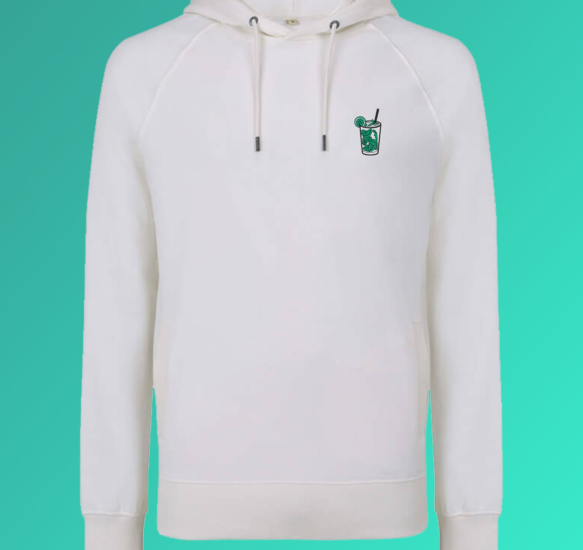 Mojito | Sudadera bordada con capucha de algodón orgánico para hombre