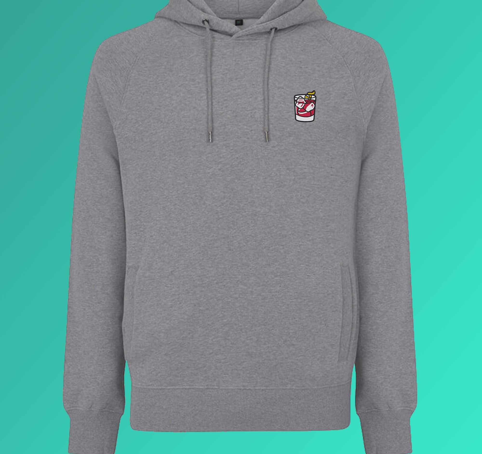 Negroni | Sudadera con capucha de algodón orgánico bordada para hombre