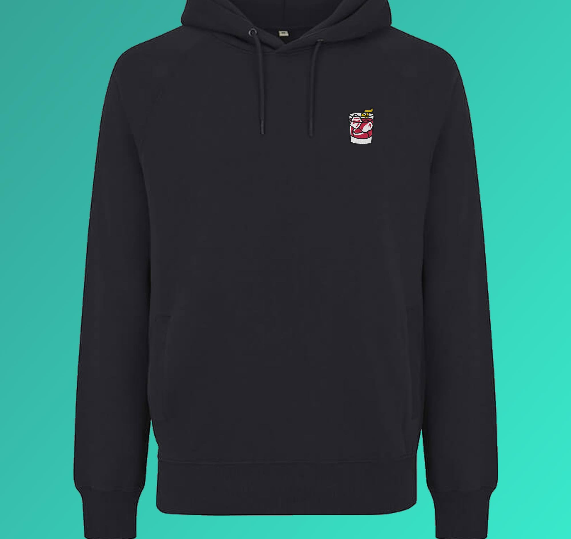 Negroni | Sudadera con capucha de algodón orgánico bordada para hombre