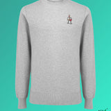 Wein Duett | Bestickter Bio-Baumwoll Unisex Pullover